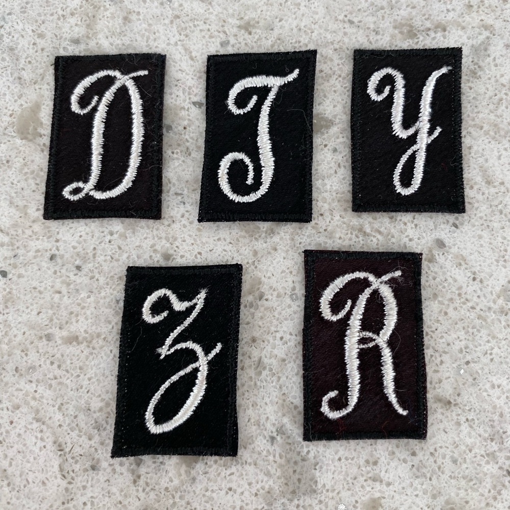 10 Monogram Embroidered Letters to choose